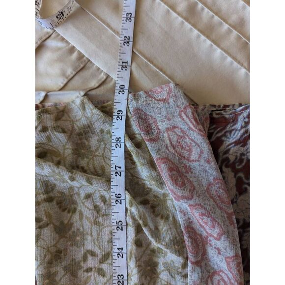 Free People Womens Multicolor Merrie Print Smocked Chiffon Boho Tunic Top S NWT - Picture 5 of 6